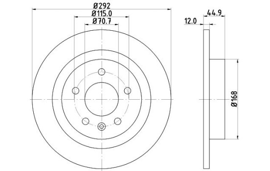 Brake Disc PRO 8DD 355 116-601 Hella