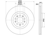 Brake Disc PRO 8DD 355 116-651 Hella
