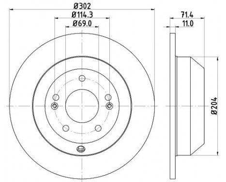 Brake Disc PRO 8DD 355 116-871 Hella