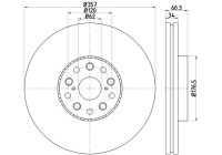 Brake Disc PRO 8DD 355 116-911 Hella