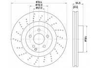 Brake Disc PRO 8DD 355 116-951 Hella