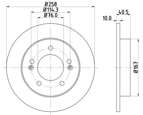 Brake Disc PRO 8DD 355 117-011 Hella