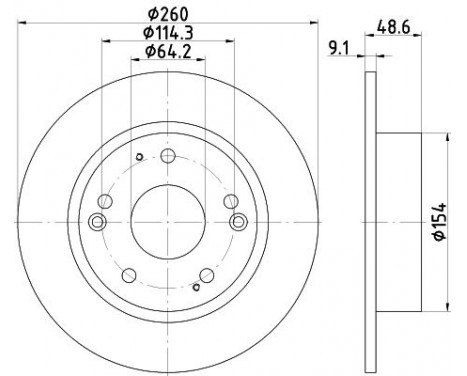 Brake Disc PRO 8DD 355 117-091 Hella