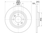 Brake Disc PRO 8DD 355 117-291 Hella