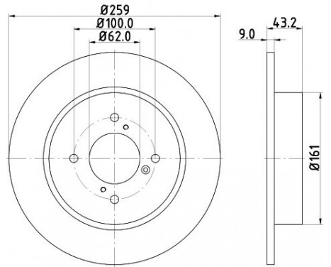 Brake Disc PRO 8DD 355 117-301 Hella