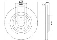 Brake Disc PRO 8DD 355 117-721 Hella