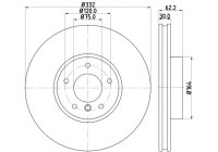 Brake Disc PRO 8DD 355 117-731 Hella