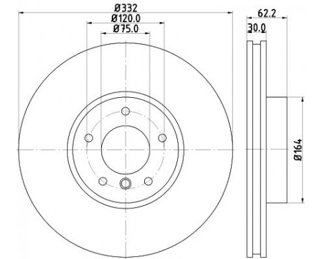 Brake Disc PRO 8DD 355 117-731 Hella