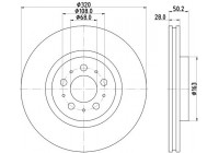 Brake Disc PRO 8DD 355 117-851 Hella