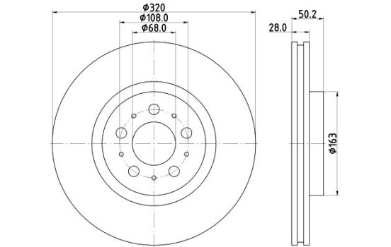Brake Disc PRO 8DD 355 117-851 Hella