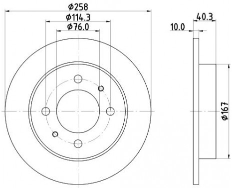 Brake Disc PRO 8DD 355 118-111 Hella