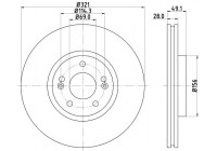 Brake Disc PRO 8DD 355 118-161 Hella