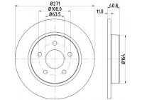 Brake Disc PRO 8DD 355 118-221 Hella