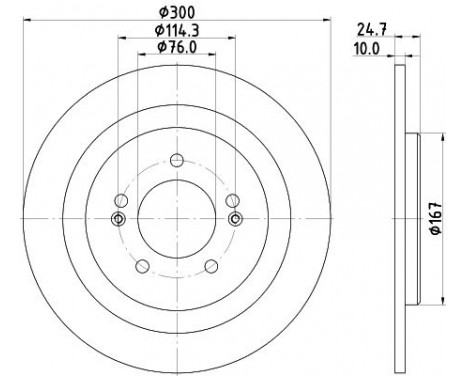 Brake Disc PRO 8DD 355 118-241 Hella