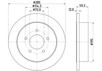 Brake Disc PRO 8DD 355 118-341 Hella Pagid GmbH