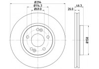 Brake Disc PRO 8DD 355 118-671 Hella Pagid GmbH