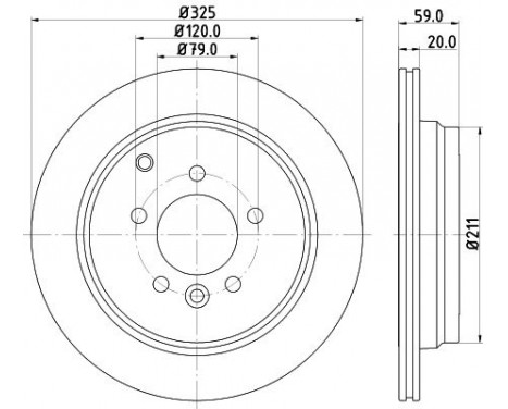 Brake Disc PRO 8DD 355 118-771 Hella