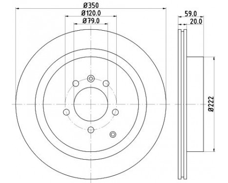 Brake Disc PRO 8DD 355 118-781 Hella