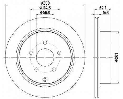 Brake Disc PRO 8DD 355 118-811 Hella