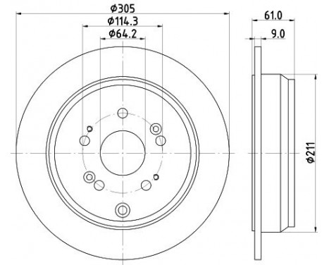 Brake Disc PRO 8DD 355 118-901 Hella