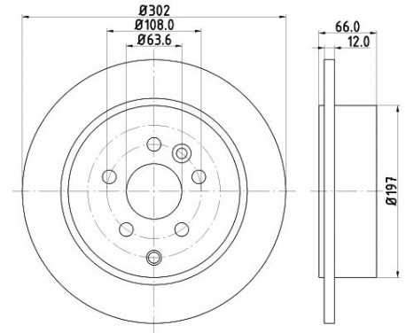 Brake Disc PRO 8DD 355 118-911 Hella
