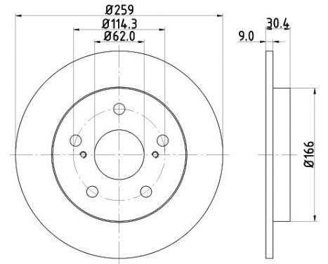 Brake Disc PRO 8DD 355 118-981 Hella