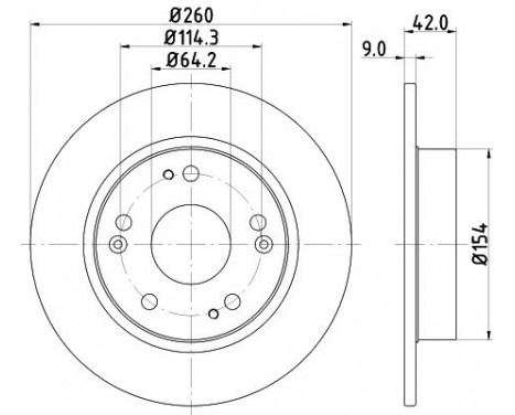 Brake Disc PRO 8DD 355 118-991 Hella