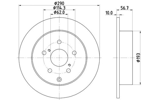 Brake Disc PRO 8DD 355 119-021 Hella