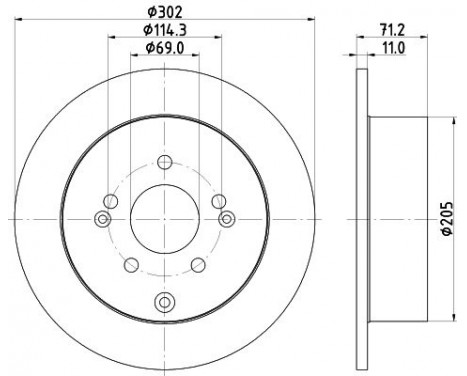 Brake Disc PRO 8DD 355 119-051 Hella