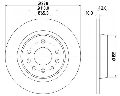 Brake Disc PRO 8DD 355 119-111 Hella