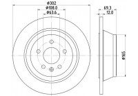 Brake Disc PRO 8DD 355 119-151 Hella