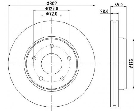 Brake Disc PRO 8DD 355 119-191 Hella