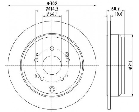 Brake Disc PRO 8DD 355 119-221 Hella