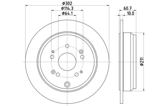 Brake Disc PRO 8DD 355 119-221 Hella