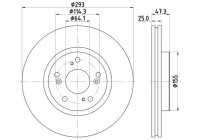 Brake Disc PRO 8DD 355 119-571 Hella