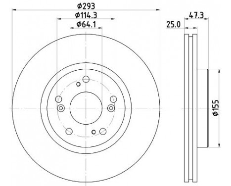 Brake Disc PRO 8DD 355 119-571 Hella