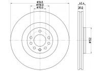 Brake Disc PRO 8DD 355 120-091 Hella