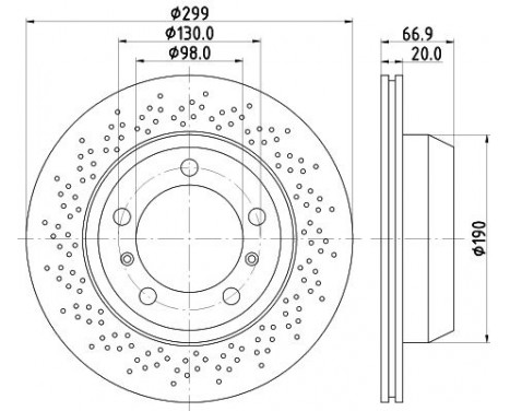 Brake Disc PRO 8DD 355 120-221 Hella