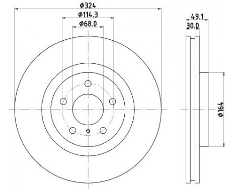Brake Disc PRO 8DD 355 120-271 Hella