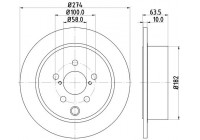 Brake Disc PRO 8DD 355 120-341 Hella