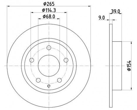 Brake Disc PRO 8DD 355 120-461 Hella