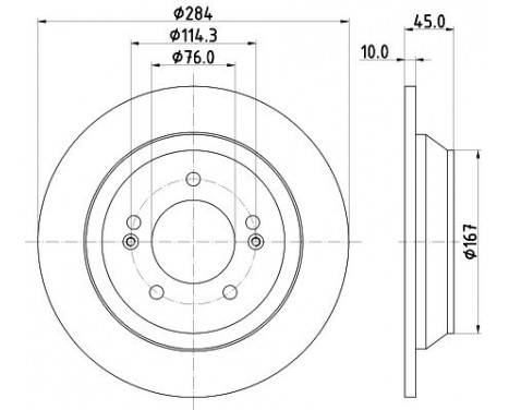 Brake Disc PRO 8DD 355 120-471 Hella