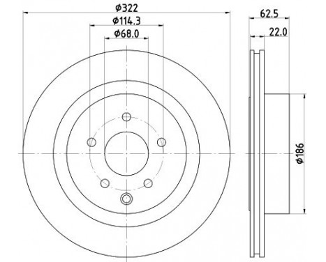 Brake Disc PRO 8DD 355 120-551 Hella