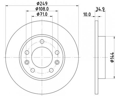 Brake Disc PRO 8DD 355 120-581 Hella