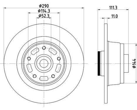 Brake disc PRO 8DD 355 133-311 Hella
