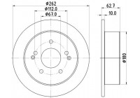 Brake disc PRO 8DD 355 133-341 Hella