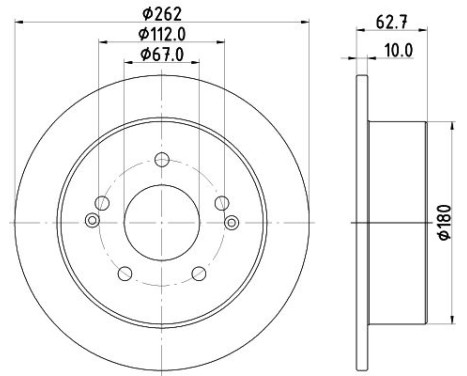 Brake disc PRO 8DD 355 133-341 Hella