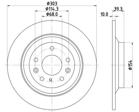 Brake disc PRO 8DD 355 133-481 Hella