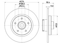 Brake disc PRO 8DD 355 133-851 Hella