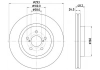 Brake disc PRO 8DD 355 134-221 Hella